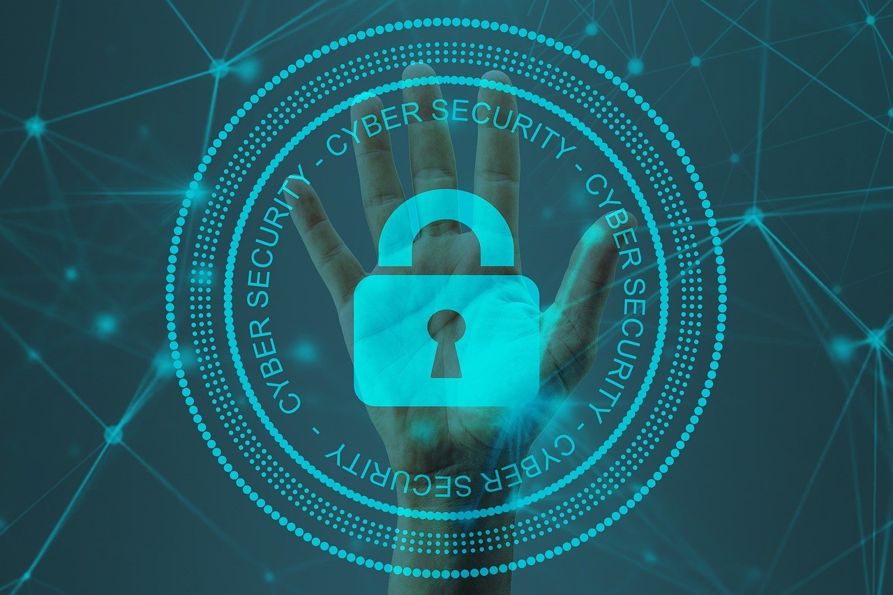 Cloud Security Illustration with Hand and Cyber Security Text Reduced Risk Exposure, Network Security, Incident Response and Management, Access Control Mechanisms